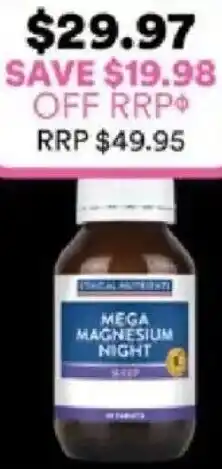 Priceline Ethical Nutrients Mega magnesium night offer