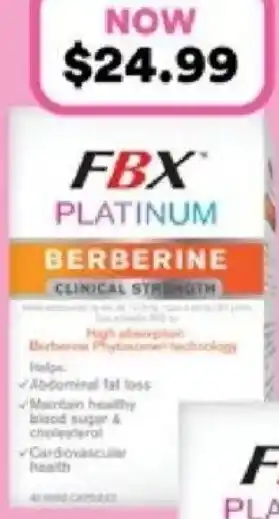 Priceline Fbx platinum berberine clinical strength offer