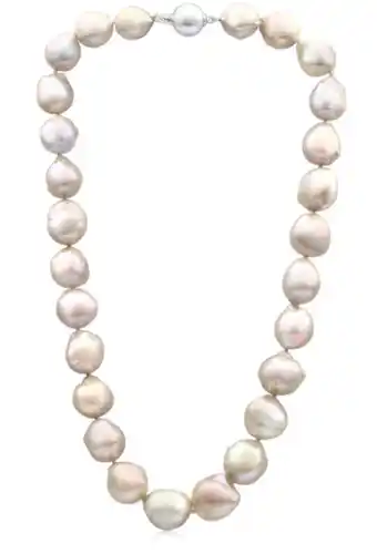 Grahams Jewellers 'meiko' sterling silver 13mm white baroque pearl 45cm necklace offer