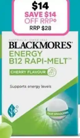 Priceline Blackmores energy b12 rapi-melt offer