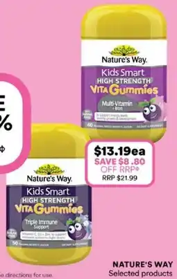 Priceline Nature's way kids smart high strength vita gummies offer