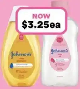 Priceline Johnson's selected baby products offer