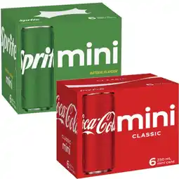 Coles Coca-Cola, Fanta or Sprite Soft Drink 6x250mL offer