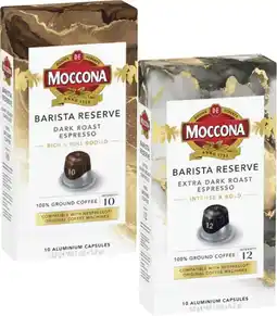 Coles Moccona Barista Reserve Coffee Capsules 10 Pack offer