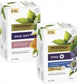 Coles Twinings Live Well Tea Bags 18 Pack-22 Pack offer