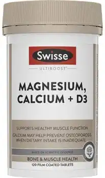Coles Swisse Ultiboost Magnesium, Calcium + D3 Tablets 120 Pack offer