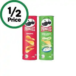 Woolworths Pringles Potato Chips 118-134g offer