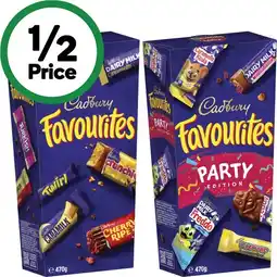 Woolworths Cadbury Favourites 470g offer
