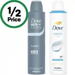 Woolworths Dove Antiperspirant Deodorant 250ml offer