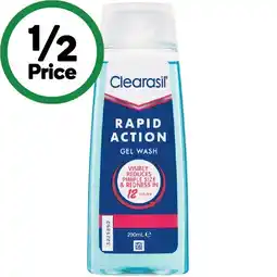 Woolworths Clearasil Rapid Action Facial Gel Wash 200ml offer