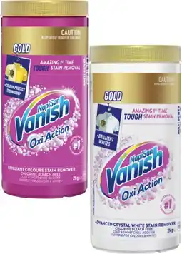 Coles Vanish NapiSan Oxi Action Gold Stain Remover Powder 2kg offer