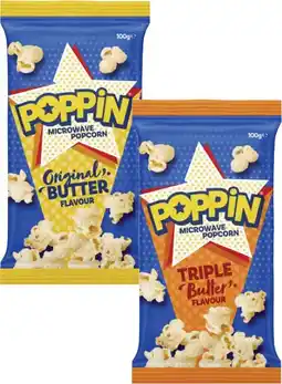 Coles Poppin Microwave Popcorn 100g offer