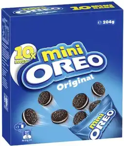 Coles Oreo Mini Creme Cookies 10 Pack 204g offer