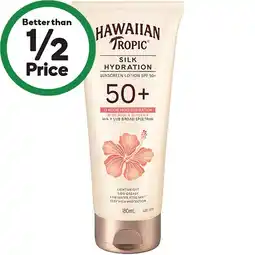 Woolworths Hawaiian Tropic Silk Hydration Sunscreen Lotion SPF 50+ 180ml offer