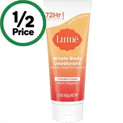 Woolworths Lume Whole Body Deodorant Cream 62g offer