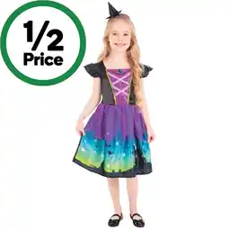 Woolworths Halloween Kids Purple Witch Costume Sizes 6-8 offer