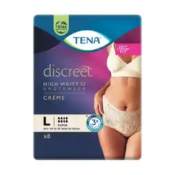 Woolworths TENA High Waist Creme Incontinence Underwear Pk 8 offer