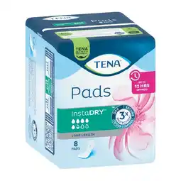 Woolworths TENA Incontinence Pads Instadry Long Length Pk 8 offer
