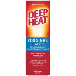 Woolworths Deep Heat Original Heat Rub 100g offer