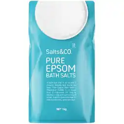 Woolworths Salts & Co Pure Epsom Bath Salts 1 kg offer