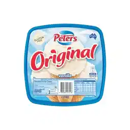 Woolworths Peters Original Ice Cream Tub 4 Litre offer