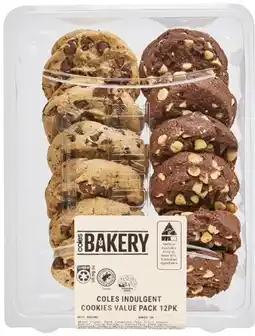 Coles Coles Bakery Indulgent Cookies Value Pack 12 Pack offer
