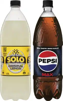 Coles Pepsi or Solo Soft Drink 1.25 Litre offer