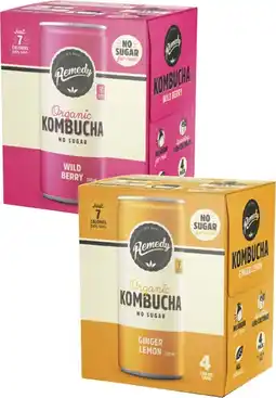 Coles Remedy Kombucha 4x330mL offer