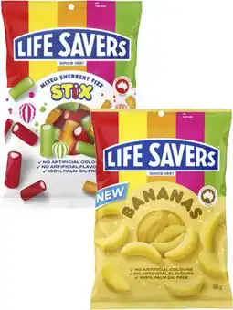 Coles Life Savers Lollies 150g-200g offer