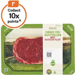 Woolworths Macro Australian Grass Fed Beef Scotch Fillet 270g offer