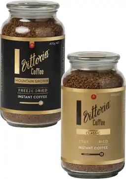 Coles Vittoria Freeze Dried Instant Coffee 400g offer