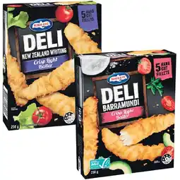 Woolworths Birds Eye Deli Fish or Snacking Varieties 250g offer