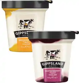 Coles Gippsland Dairy Twist Yogurt 160g offer
