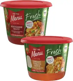 Coles On the Menu Pasta Sauce 425g offer