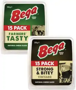 Coles Bega Cheese Block, Slices or Grated 250g offer