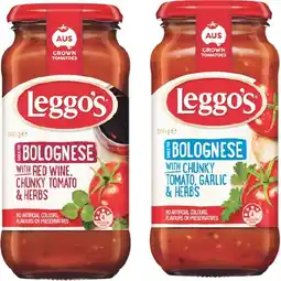 Woolworths Leggo’s Pasta Sauce offer