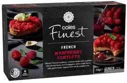 Coles Coles Finest French Raspberry Tartlets 2 Pack 220g offer
