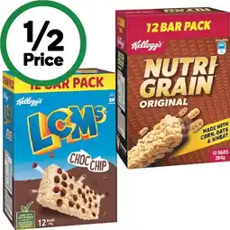 Woolworths Kellogg’s LCMs or Nutri-Grain Bars offer
