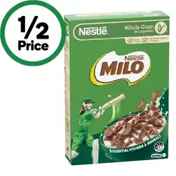 Woolworths Nestlé Milo Cereal 535-620g offer