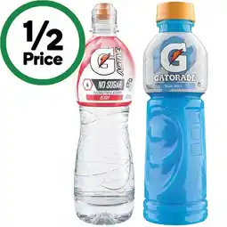 Woolworths Gatorade Sports Drink or G-Active Flavoured Water 600ml offer