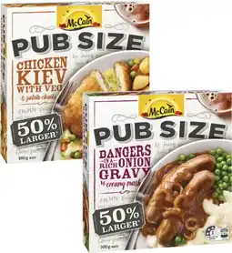 Coles McCain Pub Size Meal 480g-500g offer