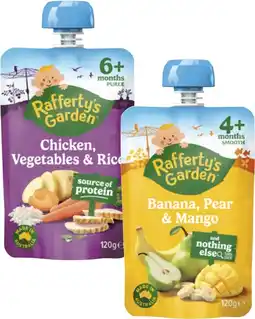 Coles Rafferty's Garden 4+ Months, 6+ Months or 8+ Months Baby Food Pouch 120g offer