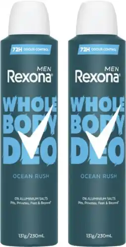 Coles Rexona Whole Body Deodorant 230mL offer
