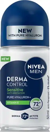 Coles Nivea Men Derma Control Sensitive Roll On Deodorant 50mL offer