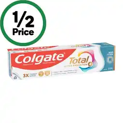 Woolworths Colgate Total Active Prevention Deep Clean Toothpaste offer