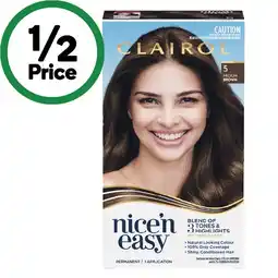 Woolworths Clairol Nice ‘N Easy Permanent Hair Colour offer