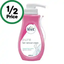 Woolworths Veet Pure Sensitive Skin Hair Removal Cream 400ml offer