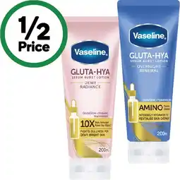 Woolworths Vaseline Gluta-Hya Serum Burst Lotion offer