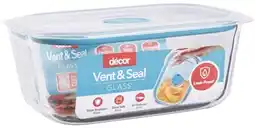 Coles Décor Vent & Seal Leak Proof Glass Container 1 Litre offer
