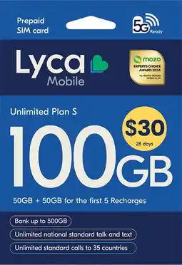 Coles Lyca $30 Starter Pack offer